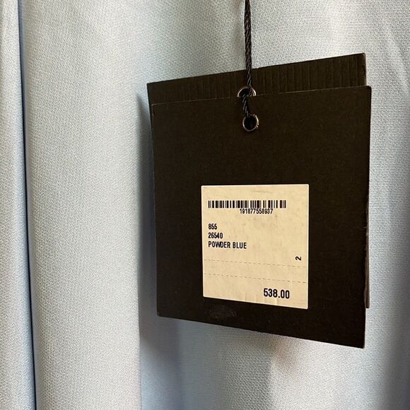 MAC Duggal Prom pageant Gown Crystals Floral Accented Baby Blue Aline Size 2 NEW - Picture 13 of 14